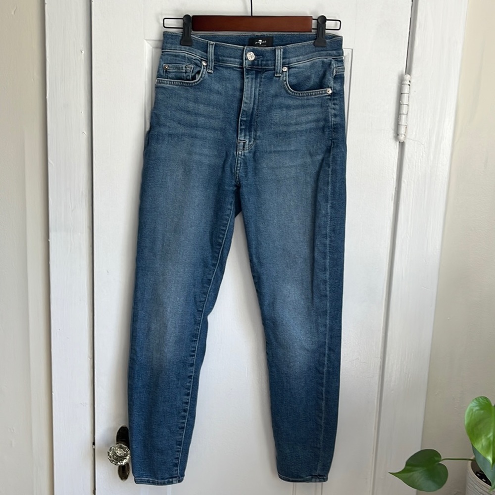 7 For All Mankind The High Waist Ankle Skinny